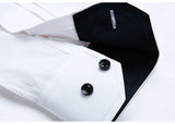 Men's Basic Standard-fit Long Sleeve Dress Shirt Solid/striped Formal White Work Office Classic Mart Lion   