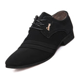 Men's British Trend Casual Shoes Suede Oxford Leather Stitching Zapatillas Flat XL Dance Mart Lion Flock 5.5 