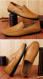 Spring Summer Men's Breathable Casual Shoes Genuine Leather Loafers Non-slip Boat Moccasins Mart Lion   