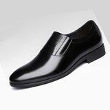 Classical Men's Dress Shoes Flat Formal Oxfords Casual Shoe PU Leather Slip-on Footwear Mart Lion   