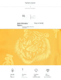 Spring Men's Long-sleeved Shirt Tiger Print Orange Lapel Single-breasted Top Hanfu Slim Fit MartLion   