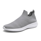 Luxury Brand Fast Run Casual Shoes Men's Breathable Walking Sneakers Lac-up Lightweight Zapatillas Hombre Mart Lion Gray 6.5 