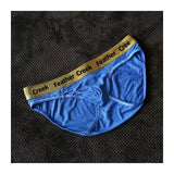 Men's Underwear Briefs Bulge Big Penis Pouch Seamless Briefs Enhance Panties Mart Lion Blue M 