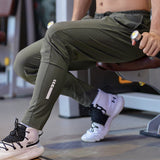 Ice silk Quick dry Men's Running Pants Soccer basketball Training Trousers Jogging Fitness Gym Workout Sport Pants Mart Lion 47-3 green pants M 