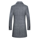 Men's Wool Coat Winter Style Casual Slim Fit Thicken Warm Long Jacket Hombre Mart Lion   