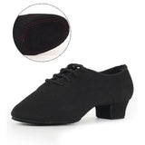 Latin Dance Shoes for Unisex Men's Women Girls Ballroom Modern Tango Jazz Performance Boy Salsa MartLion Black B suede 35 (22.5cm) CHINA