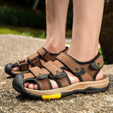 Summer Leather Men's Sandals Outdoor Beach Casual Soft Wading Shoes Designer Breathable MartLion   