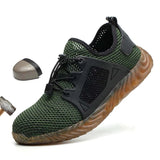 Shoes Breathable Mesh Safety Men's Light Sneaker Indestructible Steel Toe Soft Anti-piercing Work Boots Work Mart Lion   
