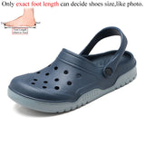 Very Wide Summer Men's Clogs Rubber Beach Sandals Hombre Playa Garden Shoes Cholas MartLion Navy 20 