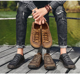 Men's Casual Shoes Leather Loafers Flat Handmade Breathable Moccasins Designer Style Walking Sneakers Mart Lion   