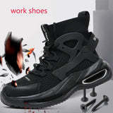 Work shoes men's safety With Steel Toe Weight Breathable Work Boots Hombre MartLion   