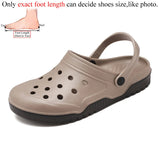 Very Wide Summer Men's Clogs Rubber Beach Sandals Hombre Playa Garden Shoes Cholas MartLion Khaki 20 
