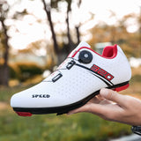  Cycling Shoes Men's Road Biking Athletic Bicycle Self-Locking Road Riding Swivel Buckles Sneakers Mart Lion - Mart Lion