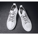 Men's Korean Walking Shoes Student Off White Casual Breathable Lightweight Non Slip Mart Lion   