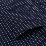 Men's Classic Standard-fit Plaid/striped Social Office Dress Shirt Single Patch Pocket Long Sleeve Formal Basic Mart Lion   