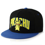 Pikachu baseball cap peaked cap cartoon anime character flat brim hip hop hat couple outdoor sports cap birthday gifts MartLion   