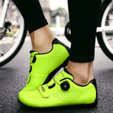 Couple Bicycle Shoes Road No-locking Cycling Women Outdoor Riding Sports Breathable Sneakers Flat Biking Mart Lion   