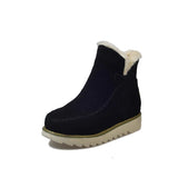 Woman Shoes Winter Warm Snow Boots Slip-On Soft Antiskid Female Short Ankle With Fur Mart Lion black 5 