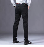 Men's Stretch Regular Fit Jeans  Casual Classic  Denim Trousers Male Black Blue Gray Pants MartLion   