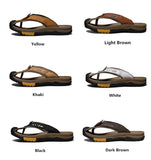 Summer Men's Flip-Flops Outdoor Genuine Leather Sandals Luxury Brand Designer Slipper Casual Beach Slipper Mart Lion   