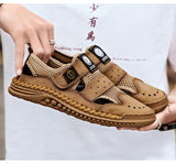 Summer Men's Sandals Breathable Shoes Beach Outdoor Casual Roman Slippers Mart Lion   