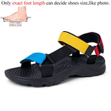 Summer Casual Breathable Black Men's Sandals Open Shoes Women Vietnam Hombre Gladiator Adjustable MartLion BlueYellowRed 36 