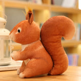 1pc 25cm Squirrel Plush Toy Stuffed Simulation Striped Squirrel Forest Animals Cute Cartoon Animals Toys For Kids Xmas Gift MartLion Brown  squirrel about 20-22cm 