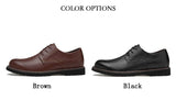 Genuine Leather Men's Shoes Waterproof Oxford Breathable British Style Flats Casual Mart Lion   