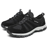 Men's Soft Casual Shoes Summer Breathable Outdoor Mesh Sneakers Light Black Footwear Flat Boys Travel Mart Lion   