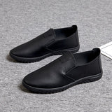 Summer Men's Leather Shoes Slip-On Casual Moccasins Loafers Soft Massage Leather Flats Footwear Driving Walking Mart Lion   