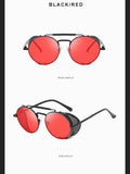 Retro Round Metal Sunglasses Steampunk Men's Women Brand Designer Glasses Oculos De Sol Shades UV Protection Mart Lion   