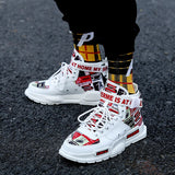 Men's Shoes Sneakers Platform Breathable Lightweight Red Basket Homme Mandarin Duck Luxury Brand Summer MartLion White Red 38 