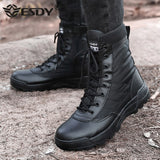 Men's Military Boots Combat Ankle Tactical Shoes Work Safety Motocycle Mart Lion   