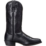 Cowboy Boots Black Brown Faux Leather Winter Shoes Retro Men's Women Embroidered Western Unisex Footwear Mart Lion   