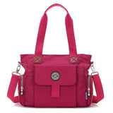 Solid Top-handle Messenger Bags Handbags Women Nylon Shoulder Female Beach Crossbody Bolsas Clutch Mart Lion Grape purple  