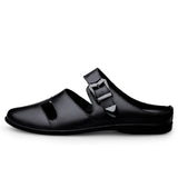 Casual Leather Slides Outdoor Men's Slippers Leisure Shoes Sandals MartLion   