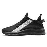 Off-Bound Men's Sport Shoes Knit Tennis Running Breathable Casual Sneakers Designed Light Trainers Walking Mart Lion Black 39 