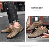 Men's Casual Shoes Leather Loafers Flat Handmade Breathable Moccasins Designer Style Walking Sneakers Mart Lion   