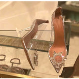 Luxury Rhinestones Patent leather Women Pumps Cup heeled Office Lady Shoes Spring Summer High heels Dress MartLion   