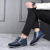 Men's Casual Shoes Retro Style Ankle Boots Formal Dress  Leather Wedding Loafers Designer Office Mart Lion   