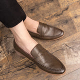 casual shoes breathable men's loafers driving lightweight luxury designers leather MartLion Brown 12 6 