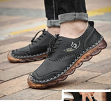  Summer Men's Casual Shoes Soft Leather Breathable Handmade Rome Flat Moccasins Sneakers MartLion - Mart Lion