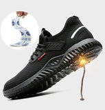 Breathable Men's Safety Shoes Steel Toe Toe Anti-piercing Indestructible Lightweight Work Sneakers Mart Lion   