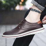 Men's Casual Shoes Leather Dress Waterproof Outdoor Non-slip Wedding Mart Lion   