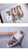 Men's Shoes Breathable Canvas Casual Spring Non-slip Cartoon Flat Shoes Oxford MartLion   