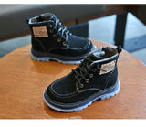 Autumn Winter Genuine Leather Boots Children High-top Boys Warm Snow Girls Cotton Shoes Warm Under -15℃ MartLion   