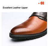 Wedding Formal Shoes Men's Leather Oxfords Slip On Party Dress Zapatos Hombre Mart Lion   