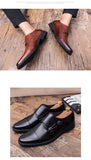 Men's shoes Leather Oxford Dress Gentleman's Stylish Formal Flats Zapatos Hombre MartLion   