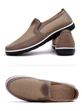 Summer Mesh Shoes Men's Slip-On Flat Sapatos Hollow Out Father Casual Moccasins Basic Espadrille Mart Lion   