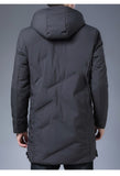 Winter Down Jacket Men's White Duck Down Hooded Coats Long Warm Down  Casual Clothing Mart Lion   